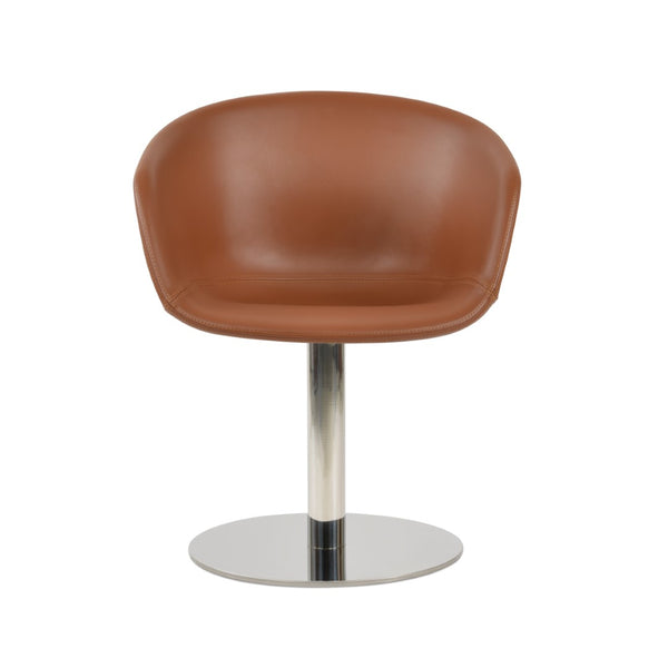 Soho Concept Tribeca Stylish Swivel Dining Chair - Luxurious Fabrics & Long-lasting Comfort With 10-year Guarantee S. Steel Polished,Hazelnut  Soho-concept-dining-chair-06147