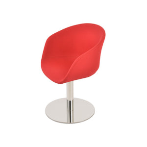 Soho Concept Tribeca Stylish Swivel Dining Chair - Luxurious Fabrics & Long-lasting Comfort With 10-year Guarantee Red  Soho-concept-dining-chair-06146