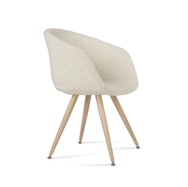 Soho Concept Tribeca Arm Star Dining Chair - Premium Camira Blazer Wool, Stylish Boucle Fabric, 10-year Guarantee Natural,White  Soho-concept-dining-chair-06172