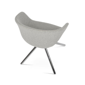 Soho Concept Tribeca Stick Swivel Armchair - Premium Camira Wool, Durable Steel Base, 10-year Guarantee & Style Chrome,Silver  Soho-concept-dining-chair-06181