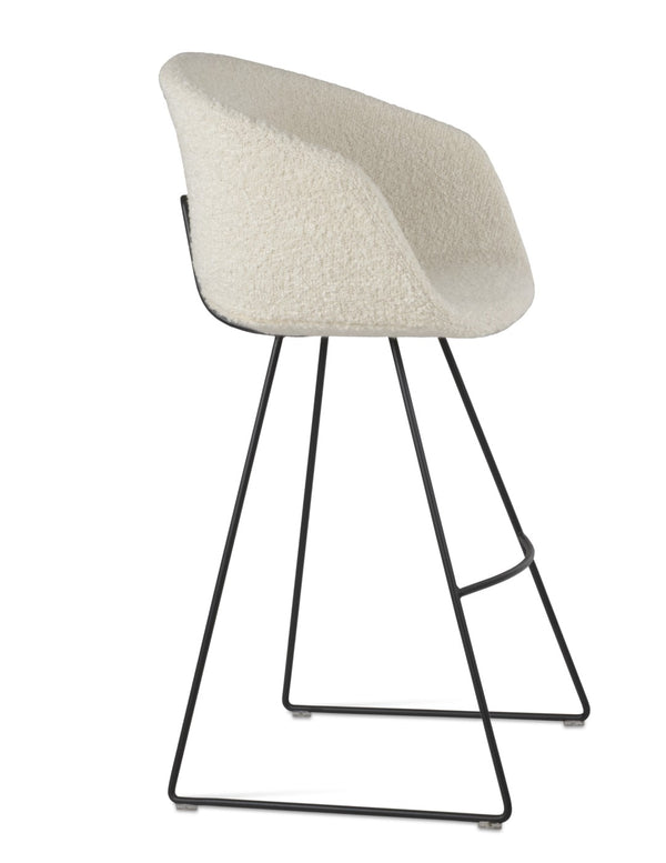 Soho Concept Tribeca Wire Barstools & Counterstools - Stylish Wool & Boucle Seating With 10-year Guarantee! Black,White  Soho-concept-dining-chair-10002