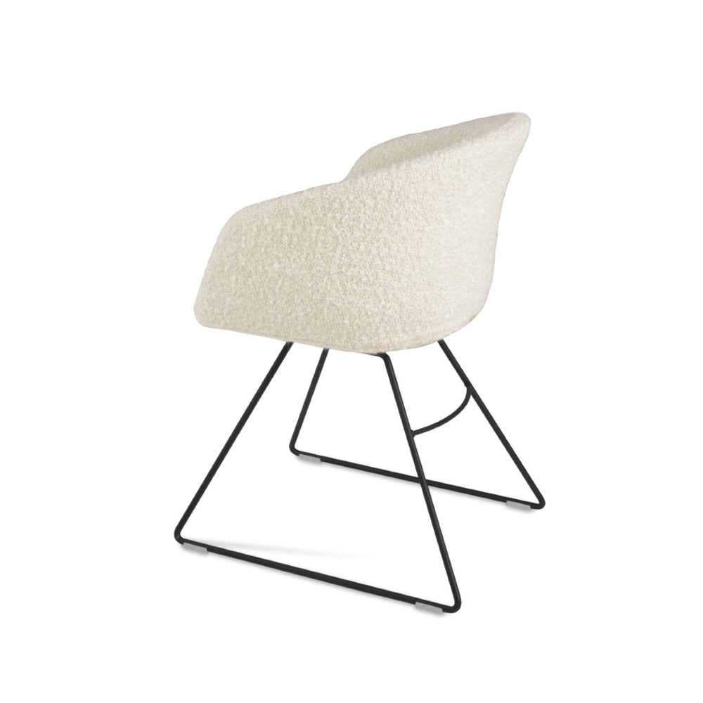 Soho Concept Tribeca Wire Armchair Dining Chair - Luxurious Camira Wool Fabric, Durable Design & 10-year Warranty Black,White  Soho-concept-dining-chair-06213