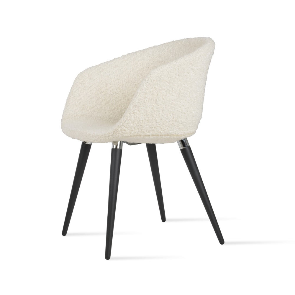 Soho Concept Tribeca Ana Counter Bar Dining Chair - Stylish Camira Blazer Wool, Durable Boucle Fabric, 10-year Warranty Black,Brass,White  Soho-concept-dining-chair-06052