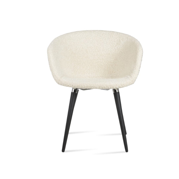 Soho Concept Tribeca Ana Counter Bar Dining Chair - Stylish Camira Blazer Wool, Durable Boucle Fabric, 10-year Warranty Black,Chrome,White  Soho-concept-dining-chair-06053