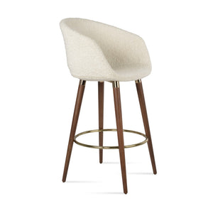 Soho Concept Tribeca Solid Wood Barstools & Counterstools - Stylish Camira Blazer Fabric, 10-year Guarantee! Walnut,White  Soho-concept-dining-chair-09929