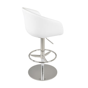 Soho Concept Tribeca Piston Stool With Full Footrest - Adjustable Heights, Stylish Leatherette, 2-year Guarantee White  Soho-concept-dining-chair-09930