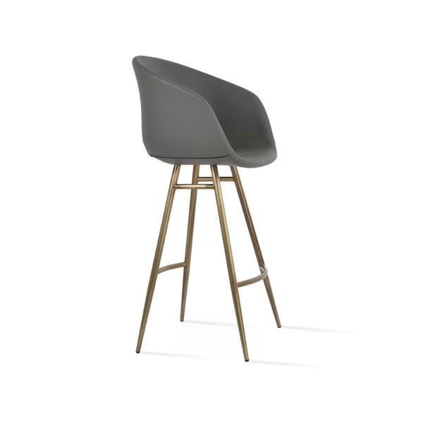 Soho Concept Tribeca Galata Barstools & Counterstools - Stylish Leatherette, Chrome Finish, 2-year Warranty! Grey Steel Tubular Legs Soho-concept-dining-chair-09933