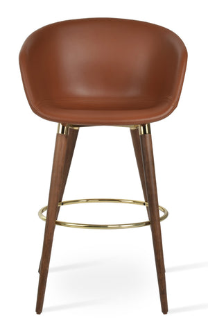 Soho Concept Tribeca Gz.Wood Barstools & Counterstools - Luxe Upholstered Chairs With 10-year Fabric Guarantee Walnut  Soho-concept-dining-chair-09934