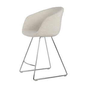 Soho Concept Tribeca Solid Wood Barstools & Counterstools - Stylish Camira Blazer Fabric, 10-year Guarantee! Chrome,White  Soho-concept-dining-chair-07215