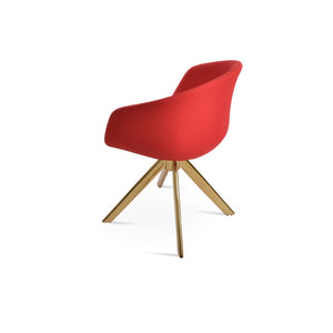 Soho Concept Tribeca Arm Sword Swivel Dining Chair - Stylish Boucle, Velvet & Nubuck Fabrics With 10-year Guarantee Gold,Red  Soho-concept-dining-chair-06202