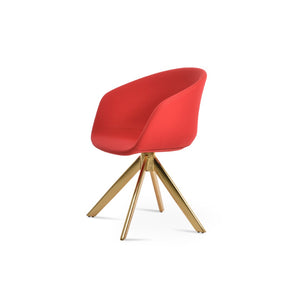 Soho Concept Tribeca Arm Sword Swivel Dining Chair - Stylish Boucle, Velvet & Nubuck Fabrics With 10-year Guarantee Gold,Red  Soho-concept-dining-chair-06202