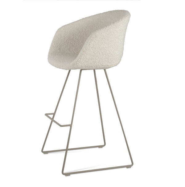 Soho Concept Tribeca Wire Barstools & Counterstools - Stylish Wool & Boucle Seating With 10-year Guarantee! White  Soho-concept-dining-chair-09940