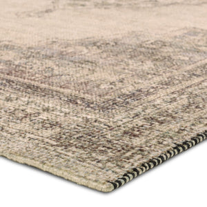 Jaipur Living Tesorino Vintage Tan Medallion Rug - Handcrafted, Timeless Design for Modern Homes