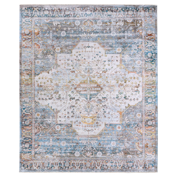 Jaipur Living Vibe by Jaipur Living Clarimond Ornate Medallion Polyester Rug Vintage Boho Earthy Tones 5'3" x 7'10" RUG149312
