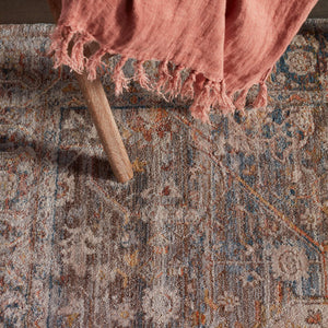 Jaipur Living Vibe by Jaipur Living Clarimond Ornate Medallion Polyester Rug Vintage Boho Earthy Tones 5'3" x 7'10" RUG149312