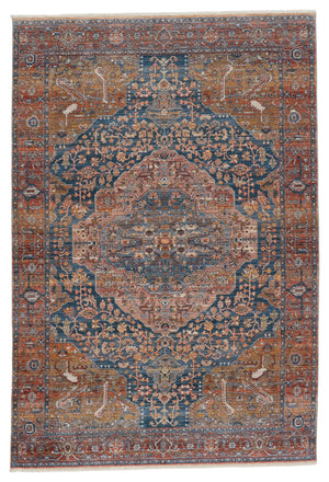 Jaipur Living Vibe by Jaipur Living Saphir Ornate Medallion Polyester Area Rug for Global Interiors 3'11" x 5'10" RUG149809