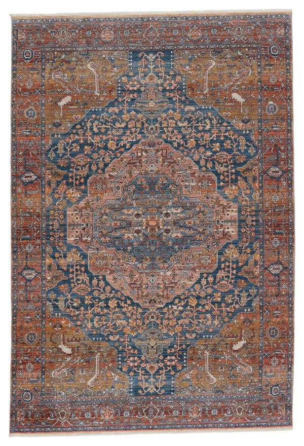Jaipur Living Vibe by Jaipur Living Saphir Ornate Medallion Polyester Area Rug for Global Interiors 3'11" x 5'10" RUG149809