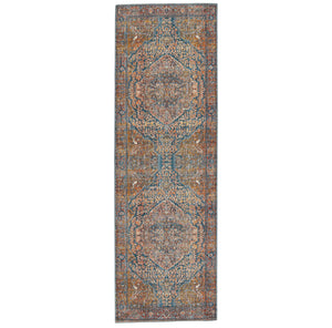 Jaipur Living Vibe by Jaipur Living Saphir Ornate Medallion Polyester Area Rug for Global Interiors 2'9" x 8' RUG149404