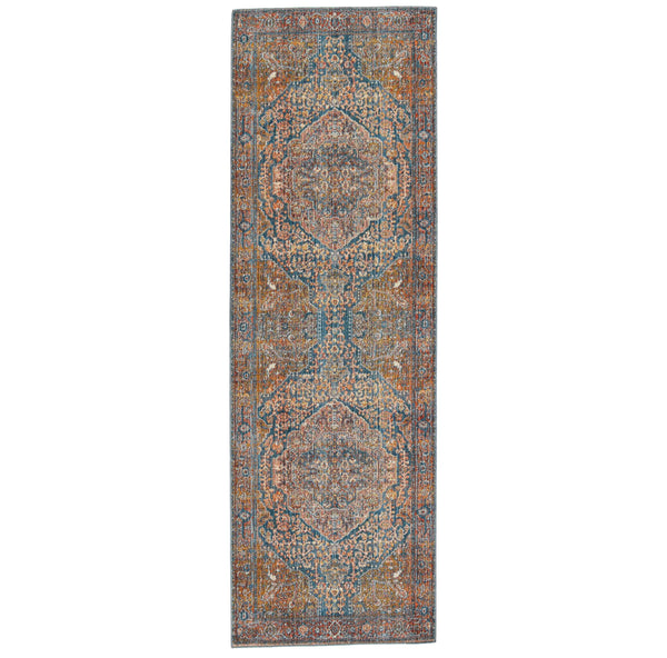 Jaipur Living Vibe by Jaipur Living Saphir Ornate Medallion Polyester Area Rug for Global Interiors 2'9" x 8' RUG149404