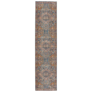 Jaipur Living Vibe by Jaipur Living Saphir Ornate Medallion Polyester Area Rug for Global Interiors 3' x 12' RUG151807