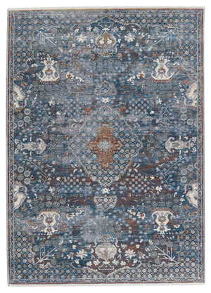Jaipur Living Vibe by Jaipur Living Harkin Ornate Medallion Polyester Indoor Rug Vintage Appeal Blue 8'X10' RUG151269