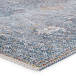 Jaipur Living Vibe by Jaipur Living Harkin Ornate Medallion Polyester Indoor Rug Vintage Appeal Blue 3'X12' RUG151271