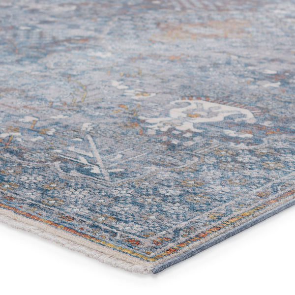 Jaipur Living Vibe by Jaipur Living Harkin Ornate Medallion Polyester Indoor Rug Vintage Appeal Blue 3'X12' RUG151271