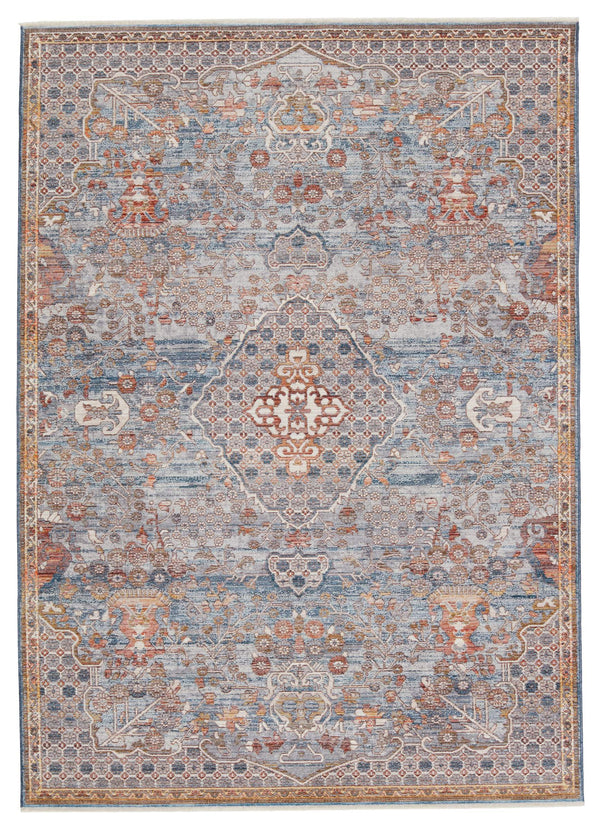 Jaipur Living Vibe by Jaipur Living Harkin Ornate Medallion Polyester Indoor Rug Vintage Appeal Light Gray 5'3"X7'10" RUG151277