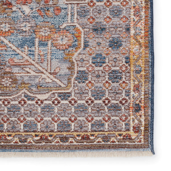 Jaipur Living Vibe by Jaipur Living Harkin Ornate Medallion Polyester Indoor Rug Vintage Appeal Light Gray 2'9"X8' RUG151278