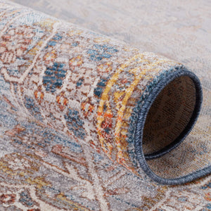 Jaipur Living Vibe by Jaipur Living Harkin Ornate Medallion Polyester Indoor Rug Vintage Appeal Light Gray 2'9"X8' RUG151278