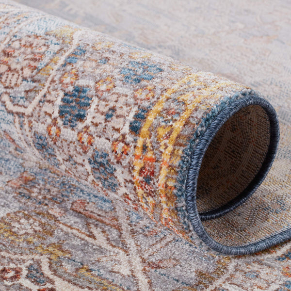 Jaipur Living Vibe by Jaipur Living Harkin Ornate Medallion Polyester Indoor Rug Vintage Appeal Light Gray 2'9"X8' RUG151278