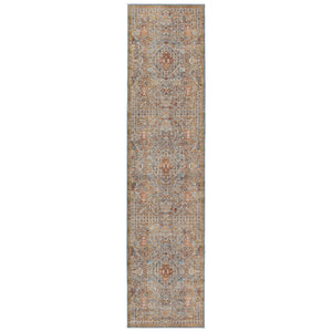 Jaipur Living Vibe by Jaipur Living Harkin Ornate Medallion Polyester Indoor Rug Vintage Appeal Light Gray 3'X12' RUG151276