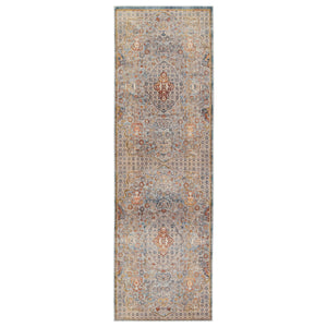 Jaipur Living Vibe by Jaipur Living Harkin Ornate Medallion Polyester Indoor Rug Vintage Appeal Light Gray 2'9"X8' RUG151278