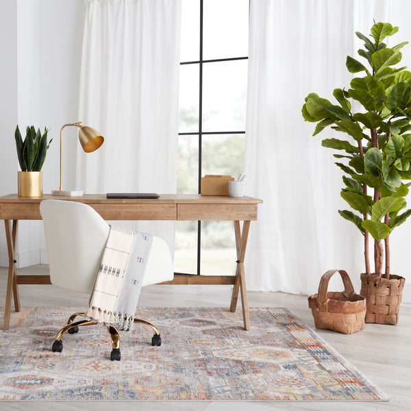Jaipur Living Vibe by Jaipur Living Strata Medallion Polyester Area Rug Vintage Eclectic Room 3' X 12' RUG151281