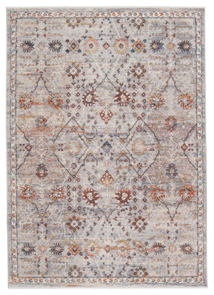 Jaipur Living Vibe by Jaipur Living Katalia Trellis Floral Vine Polyester Area Rug Room Gray 8' X 10' RUG151289