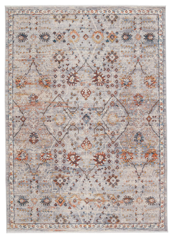 Jaipur Living Vibe by Jaipur Living Katalia Trellis Floral Vine Polyester Area Rug Room Gray 8' X 10' RUG151289