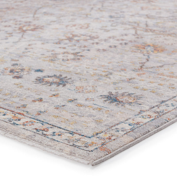 Jaipur Living Vibe by Jaipur Living Katalia Trellis Floral Vine Polyester Area Rug Room Gray 2'9" X 8' RUG151293