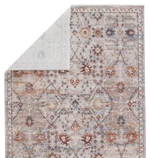 Jaipur Living Vibe by Jaipur Living Katalia Trellis Floral Vine Polyester Area Rug Room Gray 2'9" X 8' RUG151293