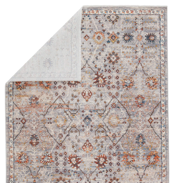 Jaipur Living Vibe by Jaipur Living Katalia Trellis Floral Vine Polyester Area Rug Room Gray 2'9" X 8' RUG151293
