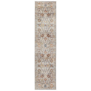 Jaipur Living Vibe by Jaipur Living Katalia Trellis Floral Vine Polyester Area Rug Room Gray 3' X 12' RUG151291