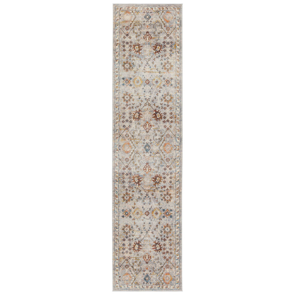 Jaipur Living Vibe by Jaipur Living Katalia Trellis Floral Vine Polyester Area Rug Room Gray 3' X 12' RUG151291