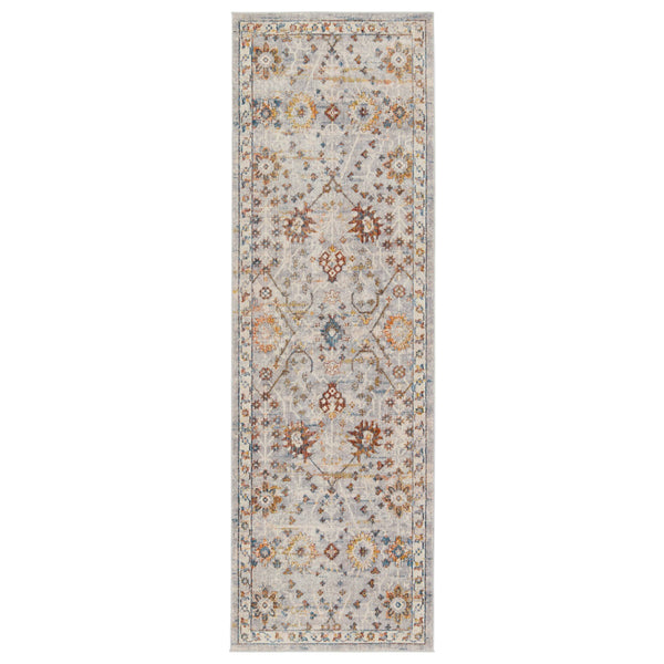 Jaipur Living Vibe by Jaipur Living Katalia Trellis Floral Vine Polyester Area Rug Room Gray 2'9" X 8' RUG151293