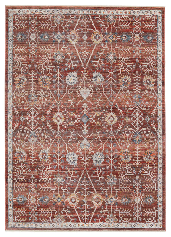 Jaipur Living Vibe by Jaipur Living Katalia Trellis Floral Vine Polyester Area Rug Room Red 8' X 10' RUG151294