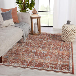 Jaipur Living Vibe by Jaipur Living Katalia Trellis Floral Vine Polyester Area Rug Room Red 8' X 10' RUG151294
