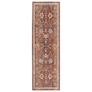 Jaipur Living Vibe by Jaipur Living Katalia Trellis Floral Vine Polyester Area Rug Room Red 2'9" X 8' RUG151298