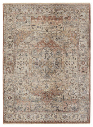 Jaipur Living Terra Starling Trr16 Powerloomed Machinemade 100% Polyester Traditional Medallion Indoor Rug Gray, Pink 100% Polyester Rug155008