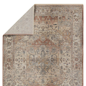 Jaipur Living Terra Starling Trr16 Powerloomed Machinemade 100% Polyester Traditional Medallion Indoor Rug Gray, Pink 100% Polyester Rug155008