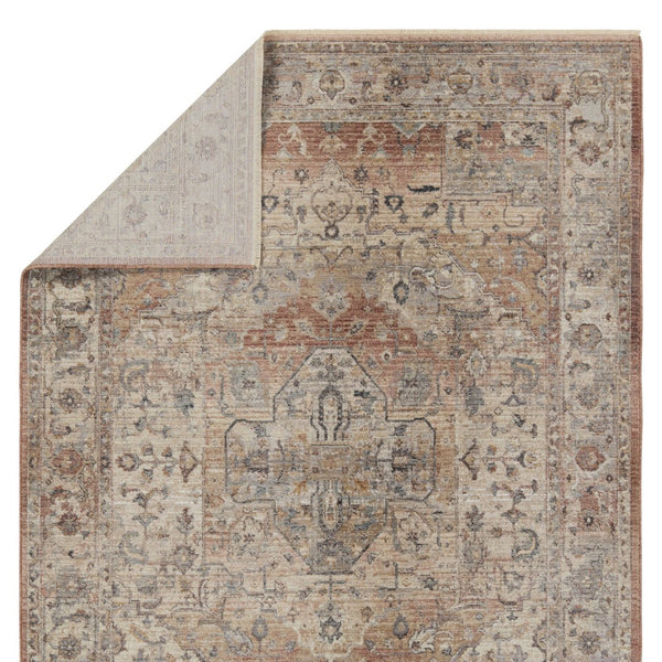 Jaipur Living Terra Starling Trr16 Powerloomed Machinemade 100% Polyester Traditional Medallion Indoor Rug Gray, Pink 100% Polyester Rug155008