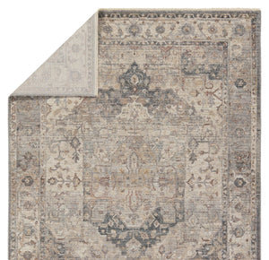 Jaipur Living Terra Starling Trr17 Powerloomed Machinemade 100% Polyester Traditional Medallion Indoor Rug Tan, Slate 100% Polyester Rug155011