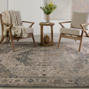 Jaipur Living Terra Starling Trr17 Powerloomed Machinemade 100% Polyester Traditional Medallion Indoor Rug Tan, Slate 100% Polyester Rug155011